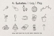 Birthday | Whimsical Sketch Bundle, a Decorative Illustration by Artalia (Thumbnail 2 of 5)