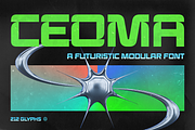Ceoma – Futuristic Modular Font, a Sans Serif Font by Drizy (Thumbnail 1 of 8)