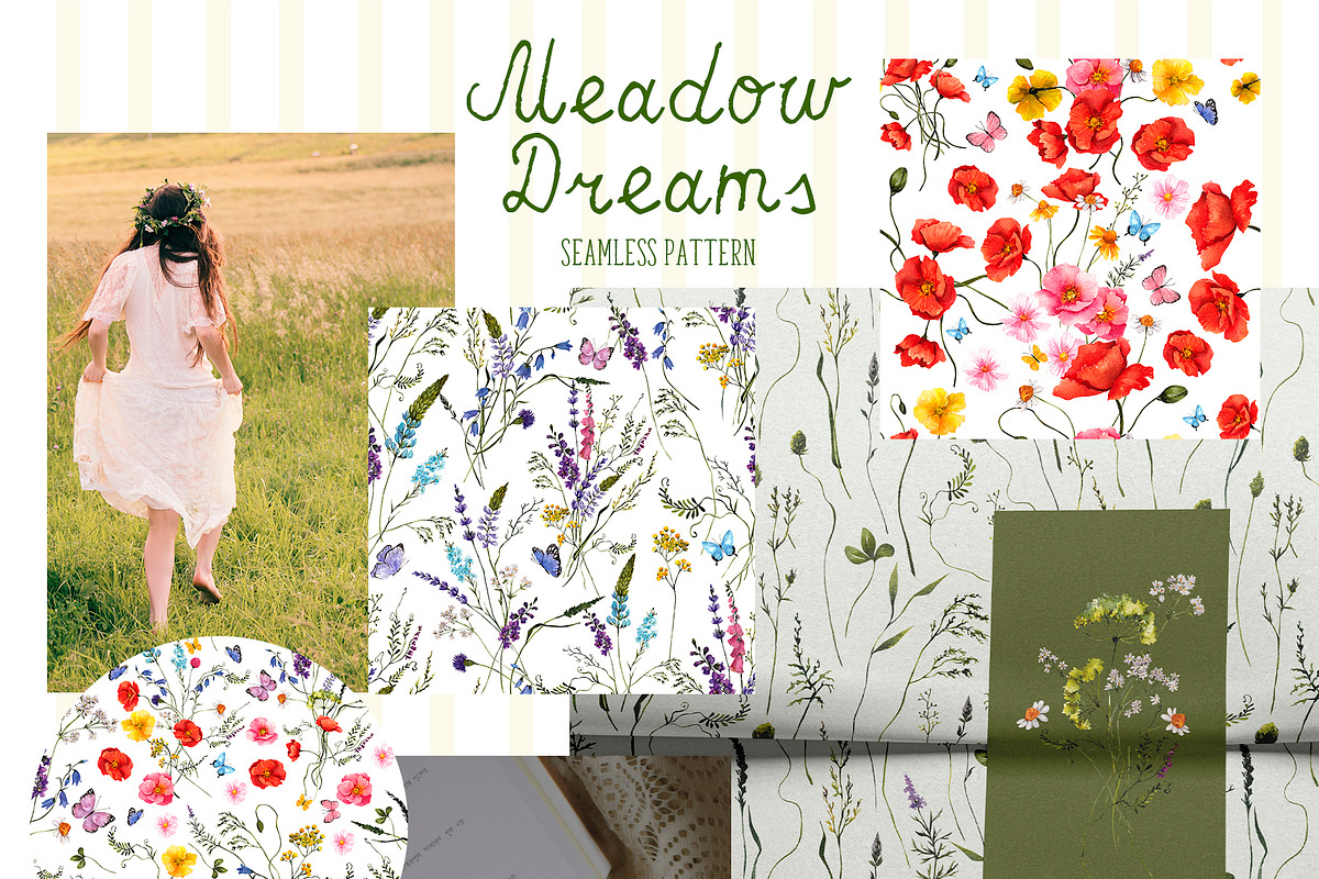 Meadow Dreams. Watercolor art, an Object Graphic by ma_i_vi (Photo 8 of 9)