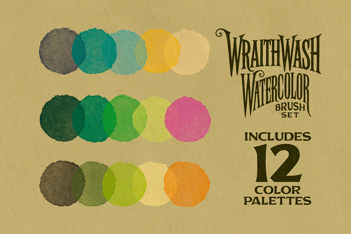 Wraithwash Watercolor (Illustrator), a Brush Add-On by G.A.R.M. Company (Photo 10 of 13)