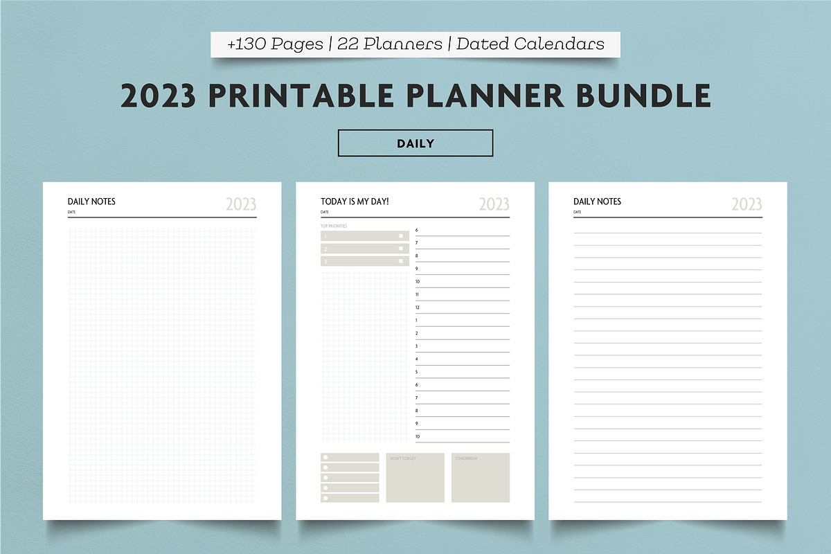 2023 Big Planner Bundle +1800 Pages, a Templates & Theme by SizenS (Photo 5 of 15)