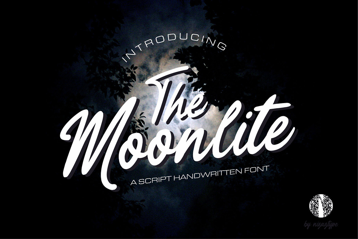 The Moonlite -  A Script Handwritten, a Script Font by nIznaztype (Photo 1 of 5)