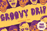 Groovy Drip is a cool Halloween font, a Handwritten Font by Brown Cupple (Thumbnail 1 of 8)