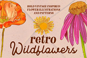 Retro Wildflowers - Bold Flowers, a Texture Illustration by Dear Darling Design (Thumbnail 10 of 11)