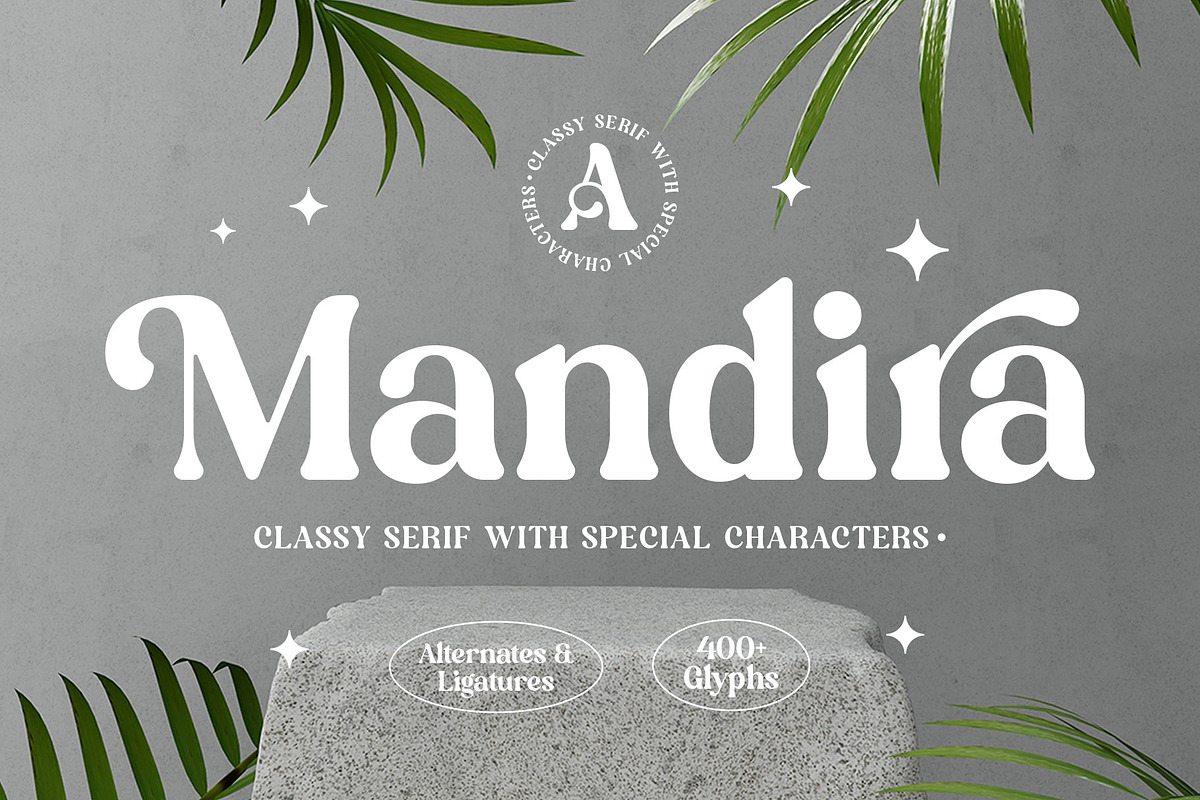 Mandira - Elegant Serif, a Serif Font by Arterfak Project (Photo 1 of 9)