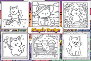 Cat Moment Meow Life Coloring Book, an Animal Illustration by Ink Gallery (Thumbnail 2 of 4)