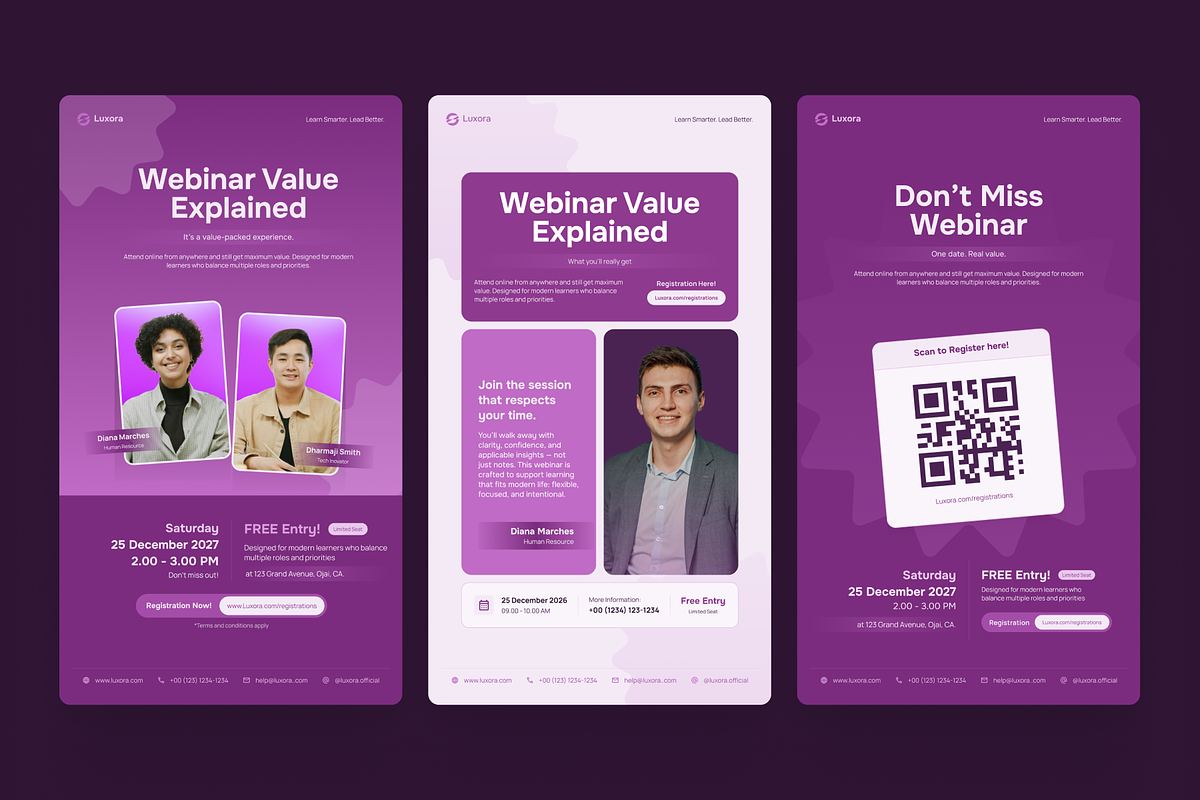 Luxora - Webinar Value Social Media, a Social Media Template by SLAB! Design (Photo 5 of 8)