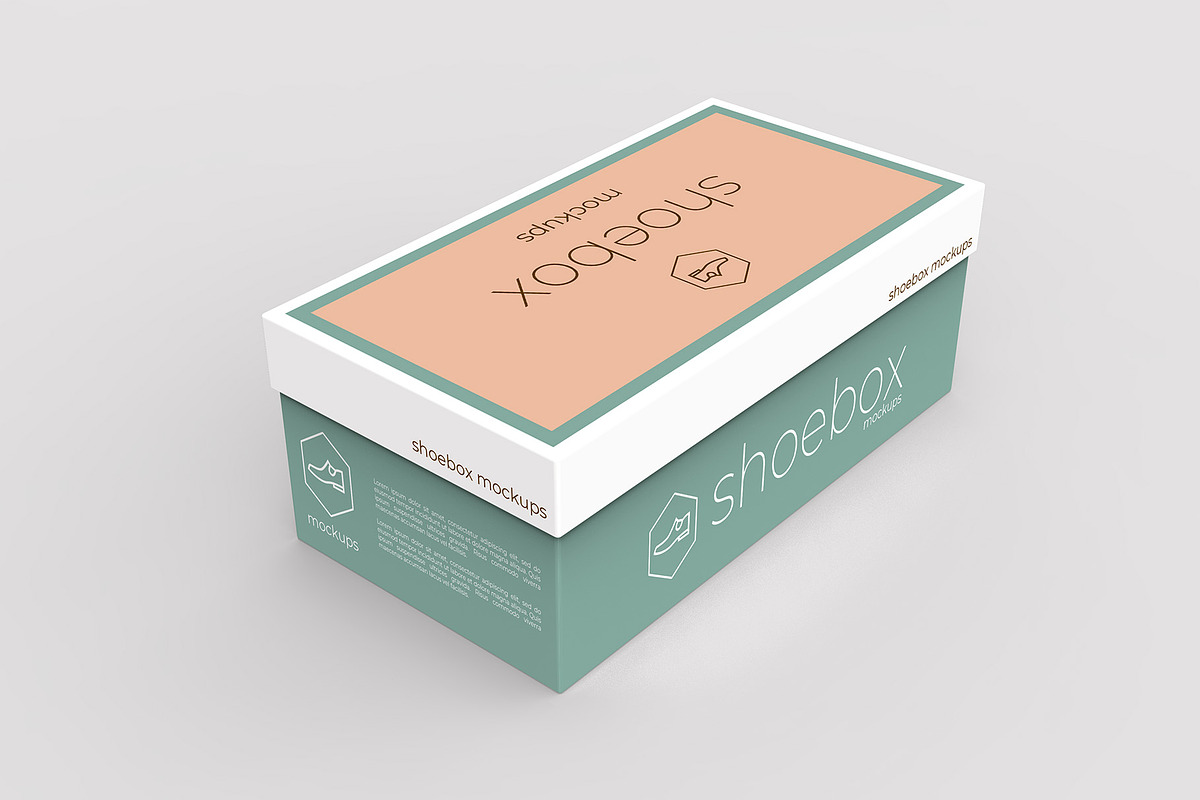 Shoe Box Mockup - 8 Views, a Packaging Mockup by Illusiongraphic (Photo 3 of 17)