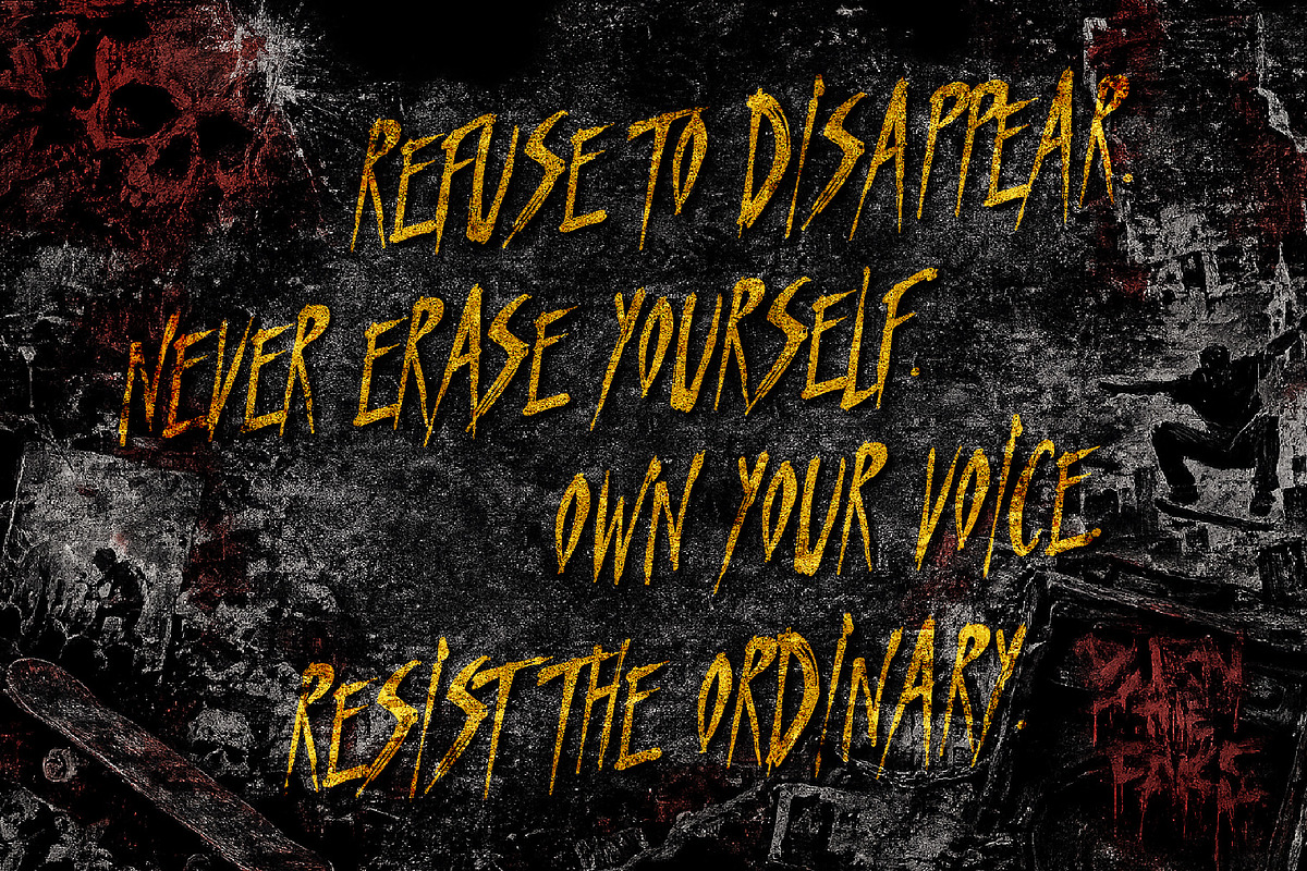Punksters Trauma - Break the Rules, a Handwritten Font by HypeWorksCo (Photo 10 of 14)
