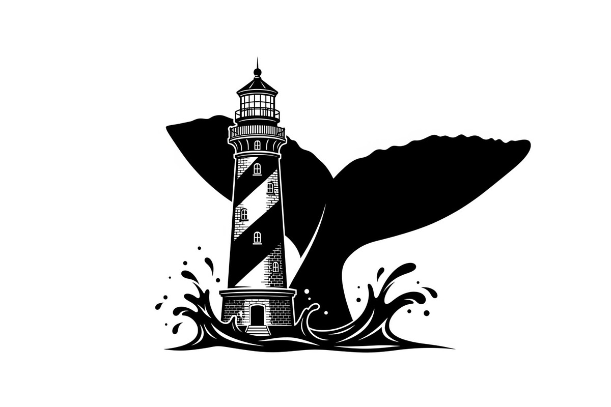 Whale Tail Lighthouse Bundle, an Object Illustration by yasushie (Photo 13 of 31)