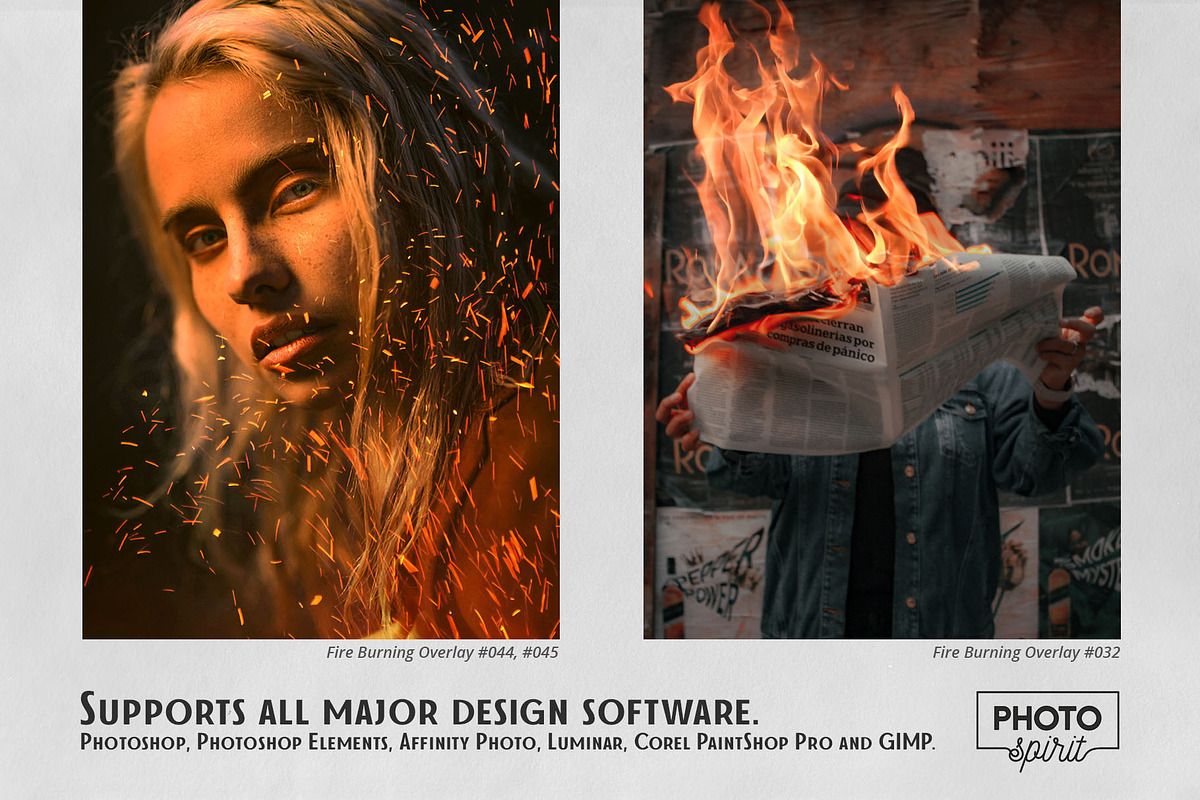 Fire Burning Effect Overlays, a Brushes & More by PhotoSpirit (Photo 5 of 10)