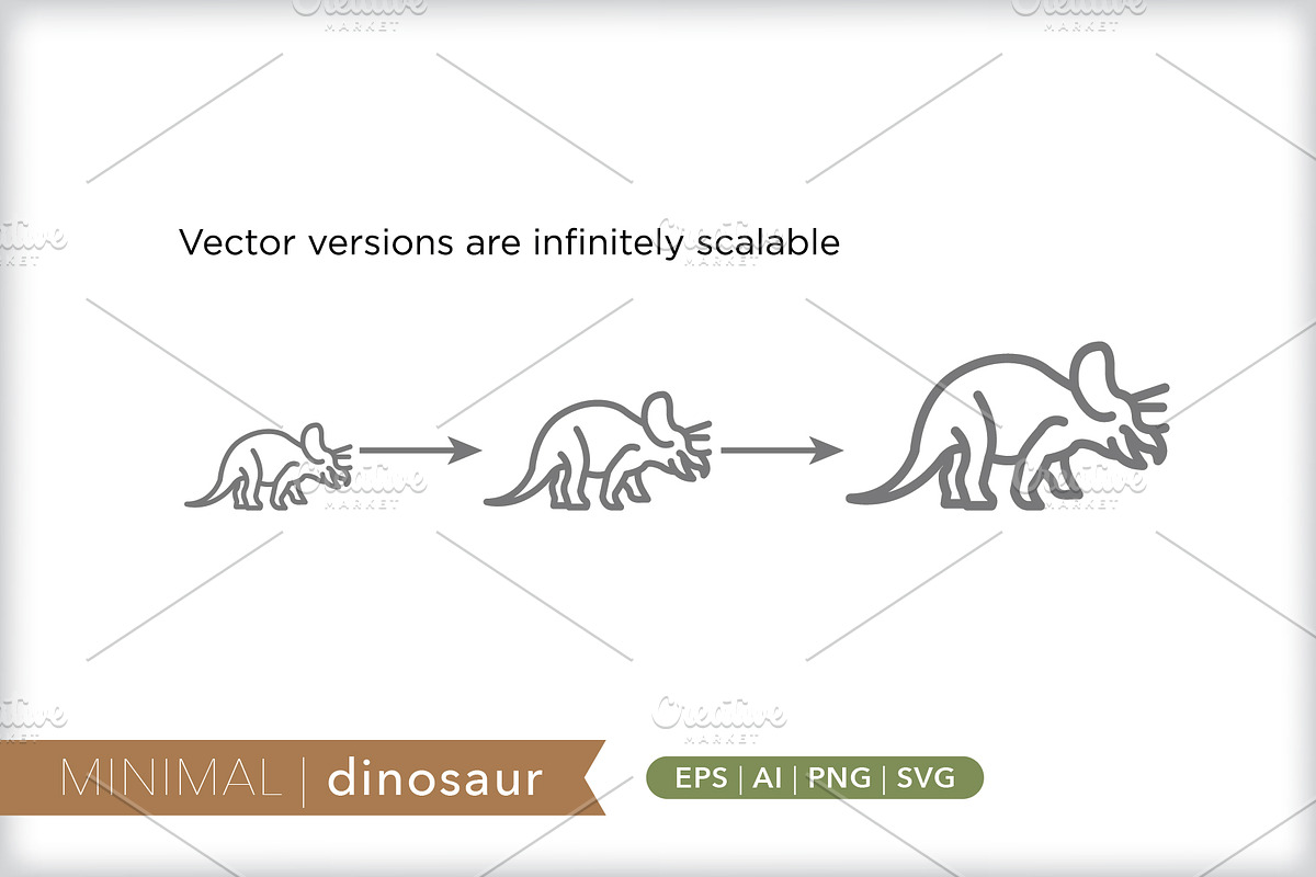 Minimal dinosaur icons, an Outline Icon by Picture Window (Photo 4 of 5)