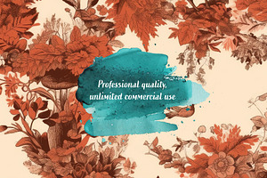 Autumn Toile Seamless Patterns