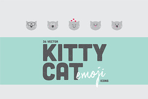 36 Kitty Cat Emoji Icons