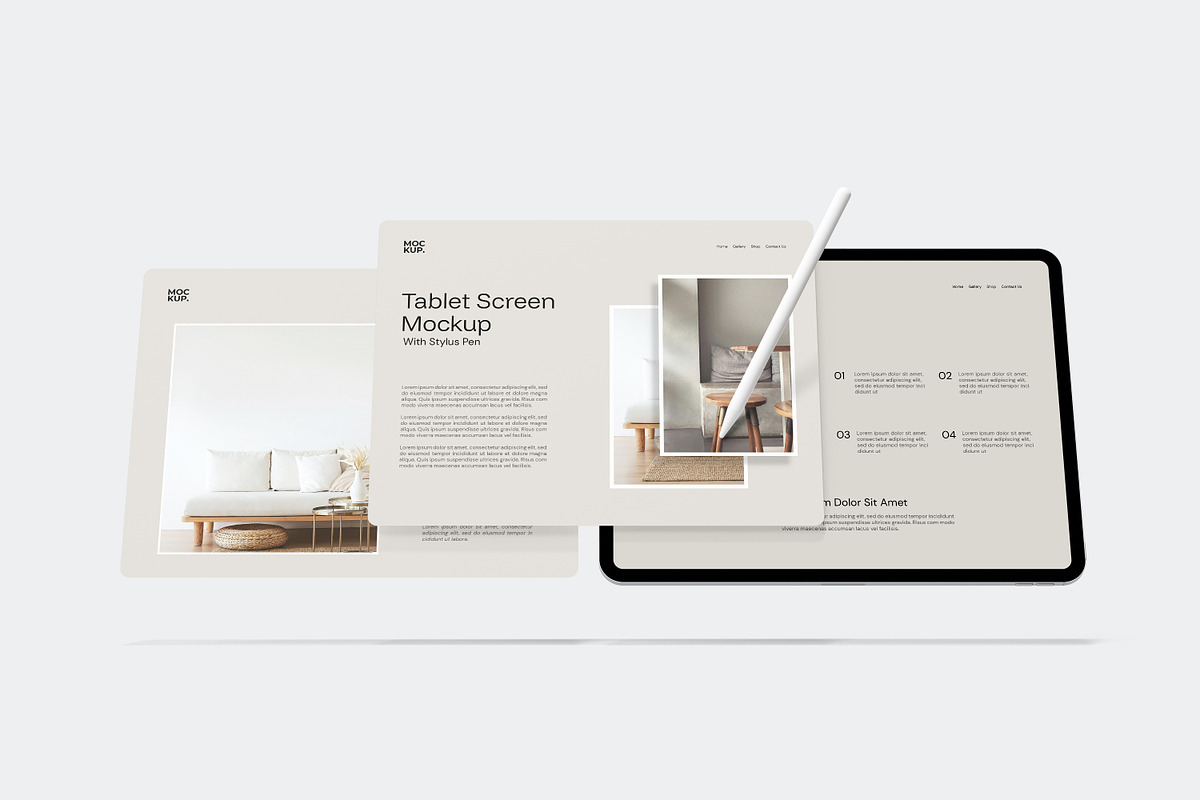 Landscape Tablet Screen Mockup, an iPad Mockup by Rizky Audymas (Photo 3 of 9)