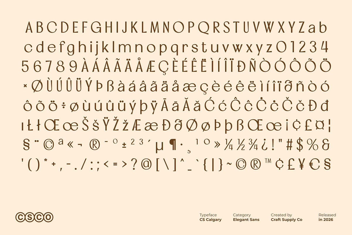 CS Calgary – Elegant Sans Serif, a Sans Serif Font by Craft Supply Co. (Photo 8 of 8)