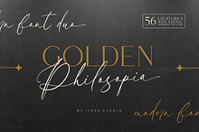 Golden Philosopia Font Duo