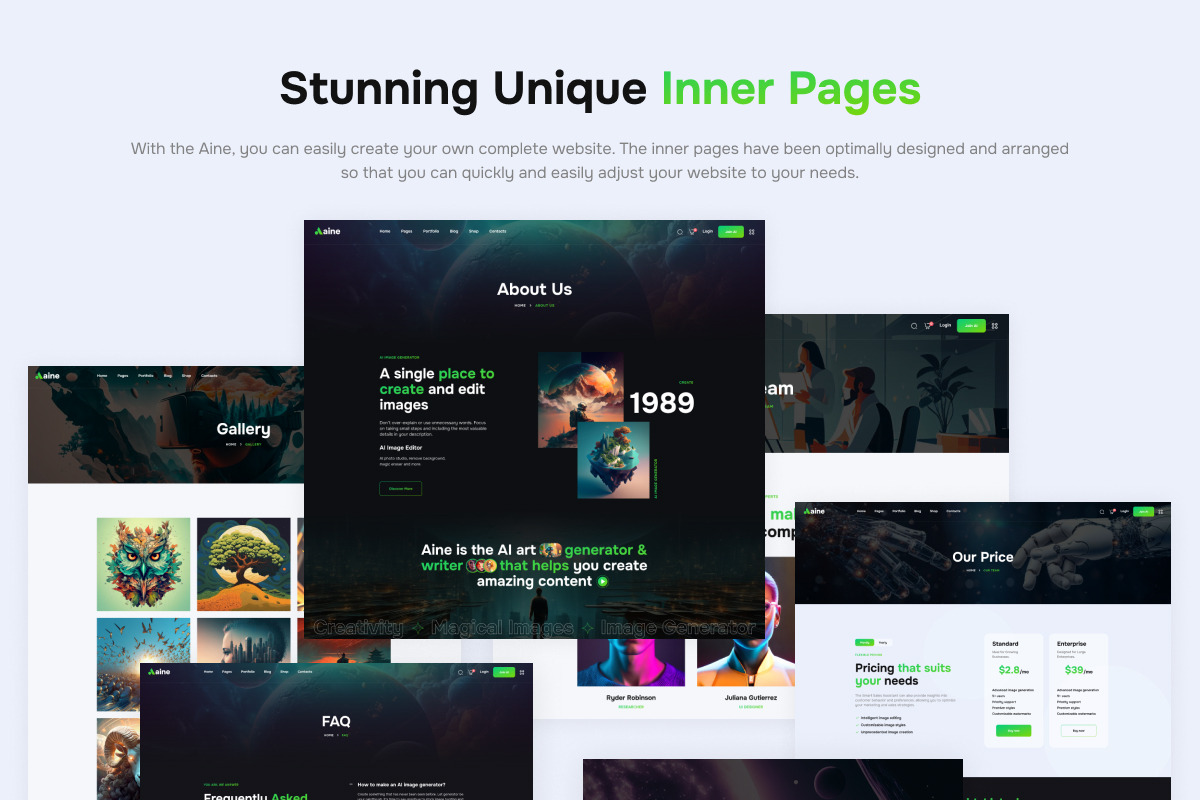 Aine – AI Business Technology Theme, a WordPress Template by Opal Wordpress Theme (Photo 6 of 7)