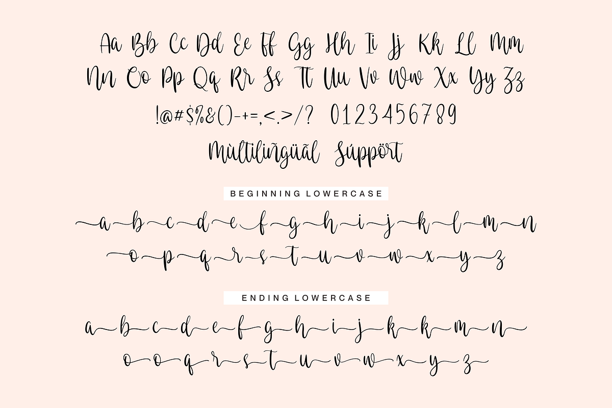 Eastlovely Bouncy Calligraphy Font, a Script Font by Allouse Studio (Photo 9 of 10)