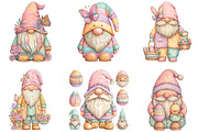 Watercolor Easter Gnome Clipart, an Illustration by CraftArtStudio (Thumbnail 6 of 6)