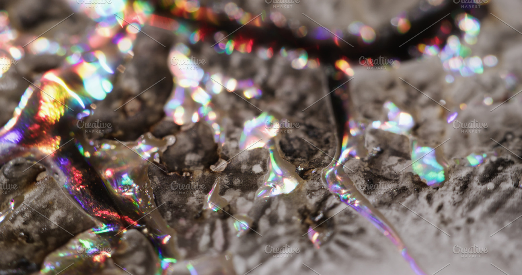Rainbow liquid oil flow paint fractured bubble art, a Background Photo by Photo Drive Studio