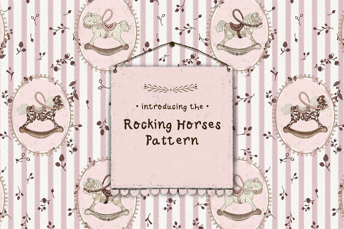Rocking Horses Pattern, a Pattern Graphic by MouseGrey (Photo 1 of 11)