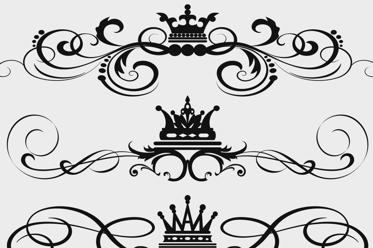 Set Vintage Elements, an Outline Icon by kio (Photo 2 of 4)