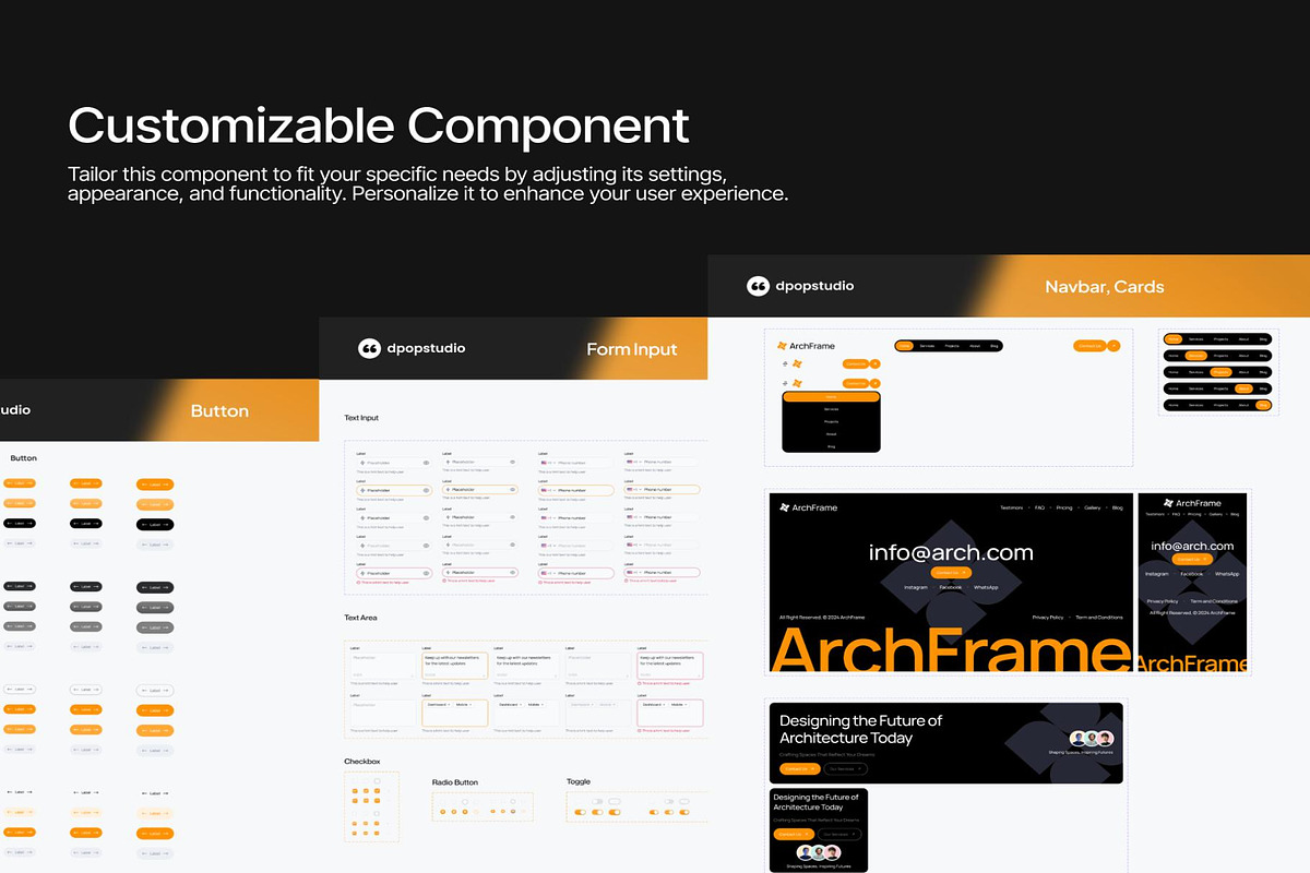 ArchFrame Architecture Website UIKIT, an UI Kit Template by Creative Perspective (Photo 5 of 7)