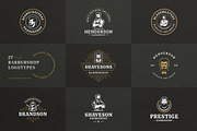 27 Barbershop Logotypes, a Branding & Logo Template by Vasya Kobelev (Thumbnail 1 of 10)