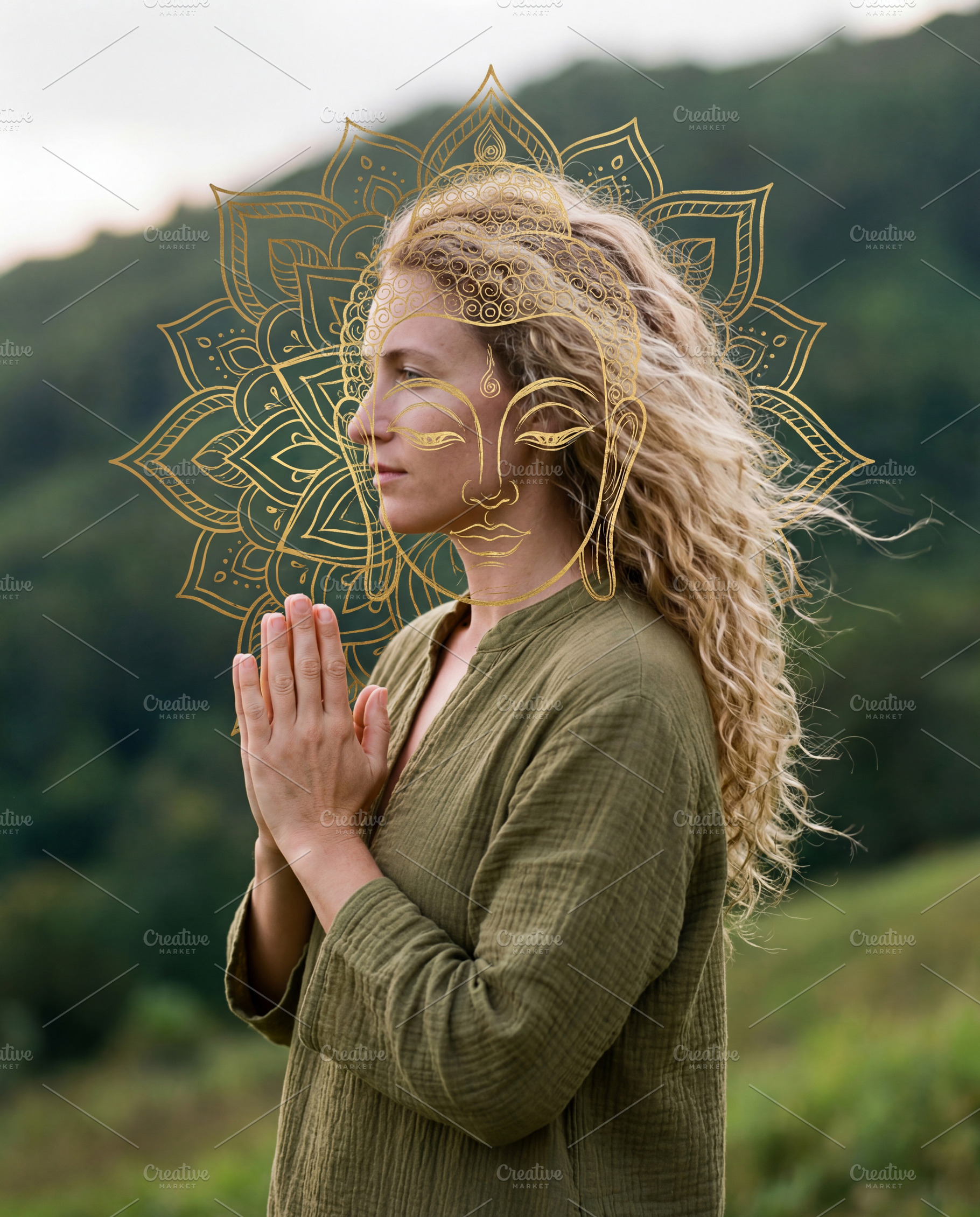 Spiritual Woman Meditating, a Person Photo by Virgo Studio
