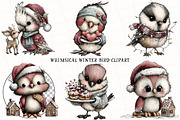 Whimsical Winter Bird Clipart, an Illustration by OK Design (Thumbnail 2 of 6)
