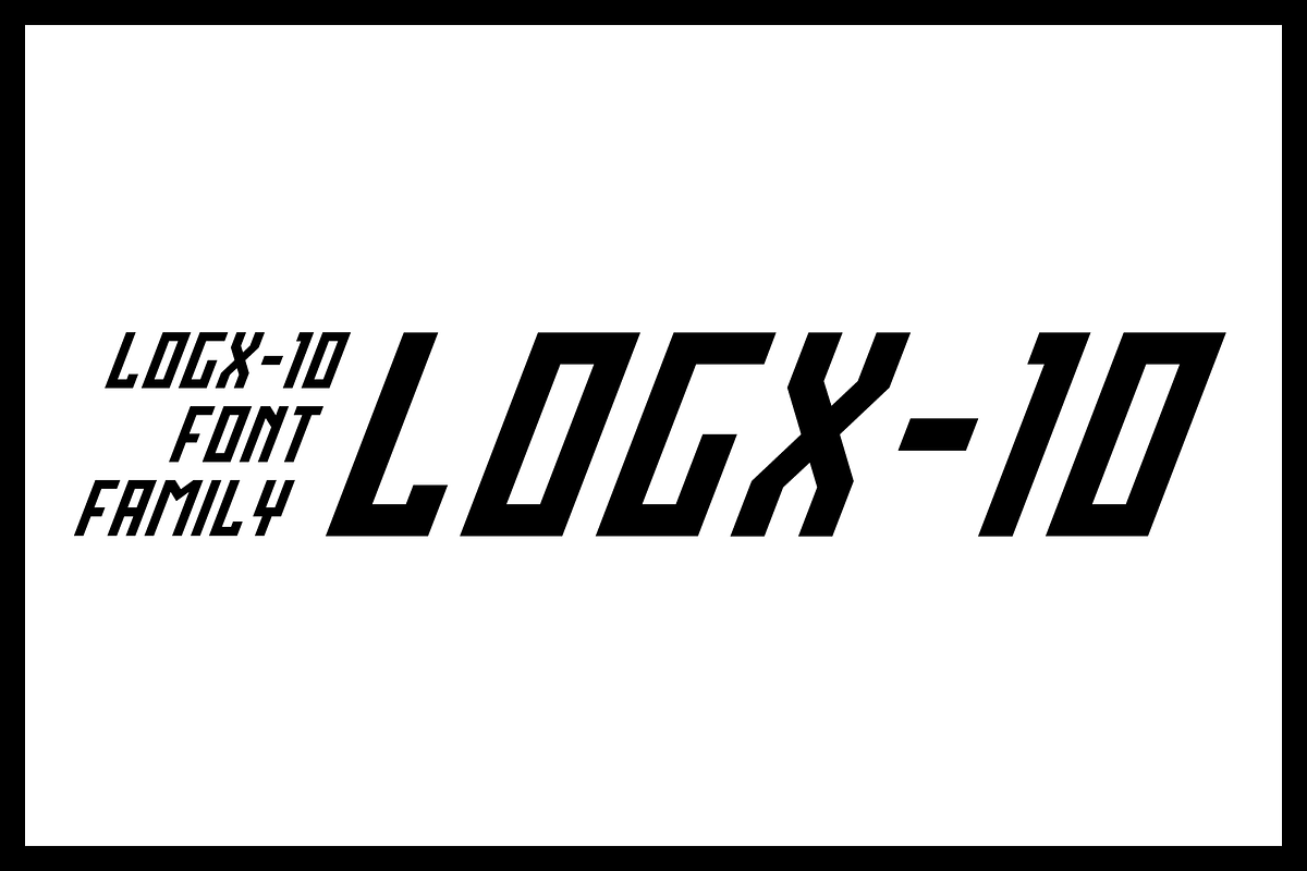 LOGX-10 Font Family preview 2