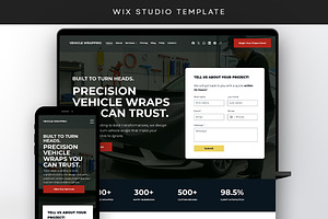 Vehicle Wrap Wix Studio Website, a Wix Template by Template Twist Shop