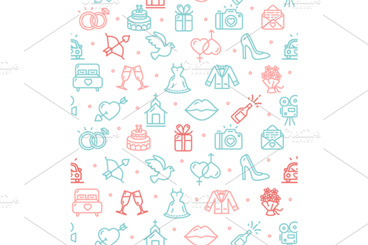 Wedding Background Pattern. Vector, a Pattern Graphic by Vector and ...