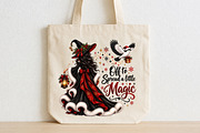 Dark Christmas Magic Witch Sublimat, a Seasonal Illustration by CraftArtStudio (Thumbnail 2 of 4)