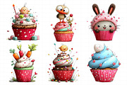 Easter CupCake Clipart Bundle, an Illustration by Daily.Designs (Thumbnail 6 of 8)