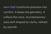 Morn Soft - Geometric Sans Serif, a Sans Serif Font by Wahyu & Sani Co. (Thumbnail 2 of 10)