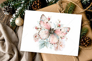 Whimsical Floral Butterfly Clipart, a Seasonal Illustration by Canvas Craft (Thumbnail 10 of 10)
