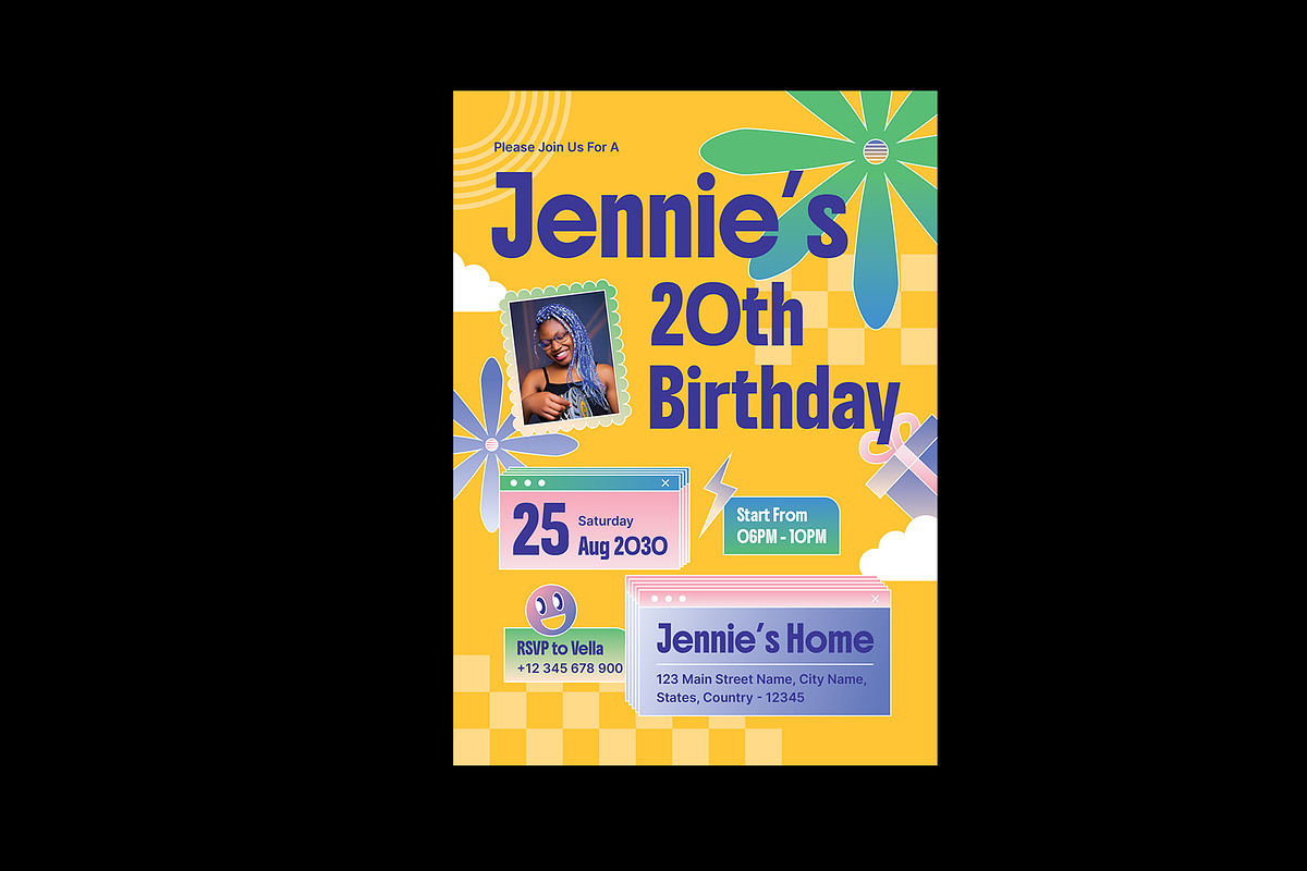 Playful Birthday Invitation, an Invitation Template by Neermana (Photo 3 of 4)