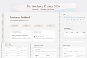 Freelancer Planner Canva Template, a Templates & Theme by ItsReksita Pattern (Thumbnail 1 of 9)