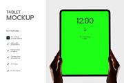 Hand Holding Tablet Screen Mockup, an iPad Mockup by graphypix (Thumbnail 2 of 4)