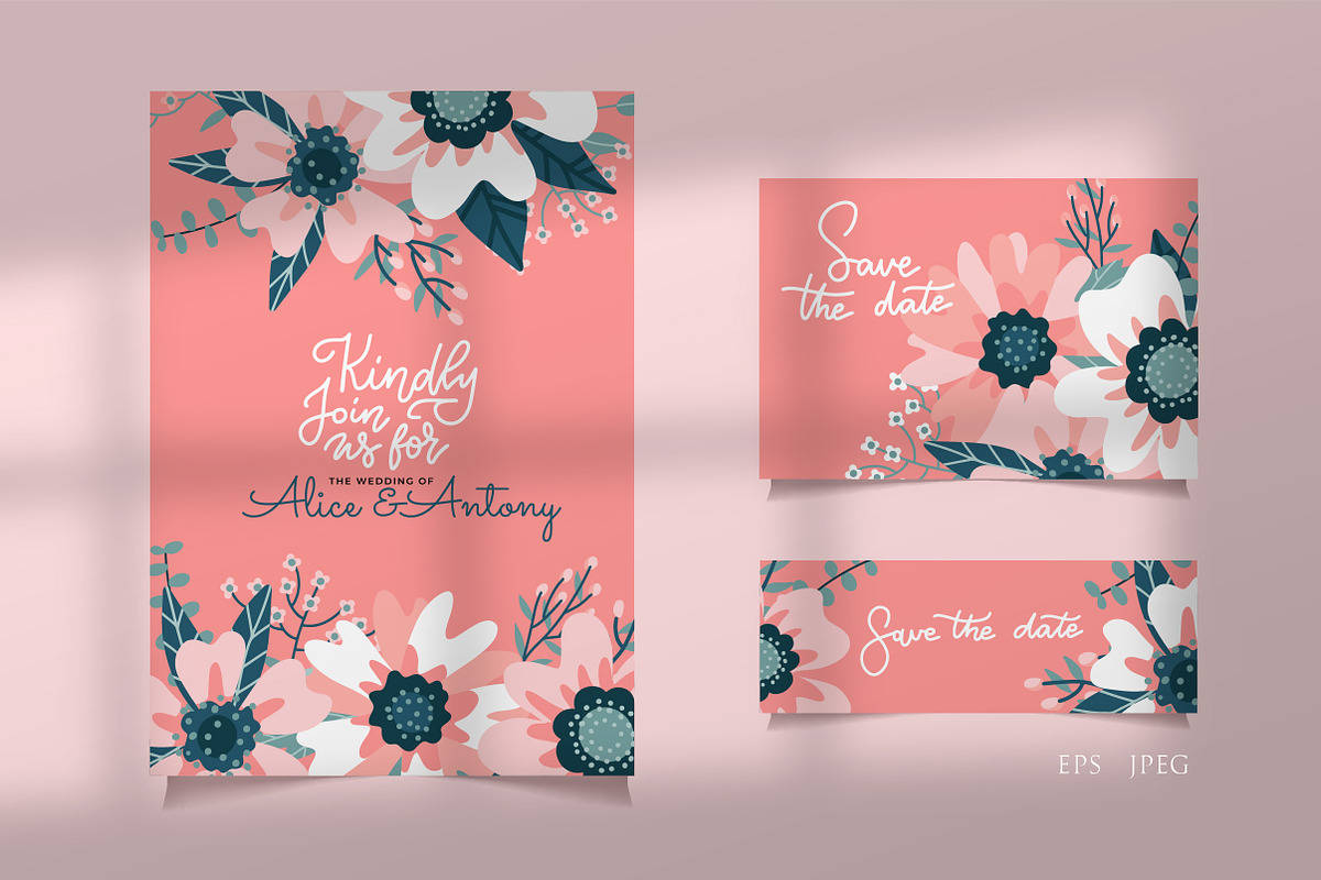 Wild rose wedding collection, an Invitation Template by Lana Sham (Photo 5 of 11)