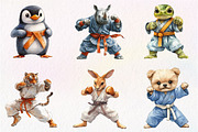 Martial Arts Animals Sublimation, an Illustration by Dream Creation (Thumbnail 6 of 6)