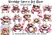 Whimsical Summer Crab Clipart, an Illustration by OK Design (Thumbnail 1 of 6)