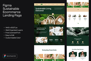 Figma Ecommerce Landing Page, a Landing Page Template by Musara