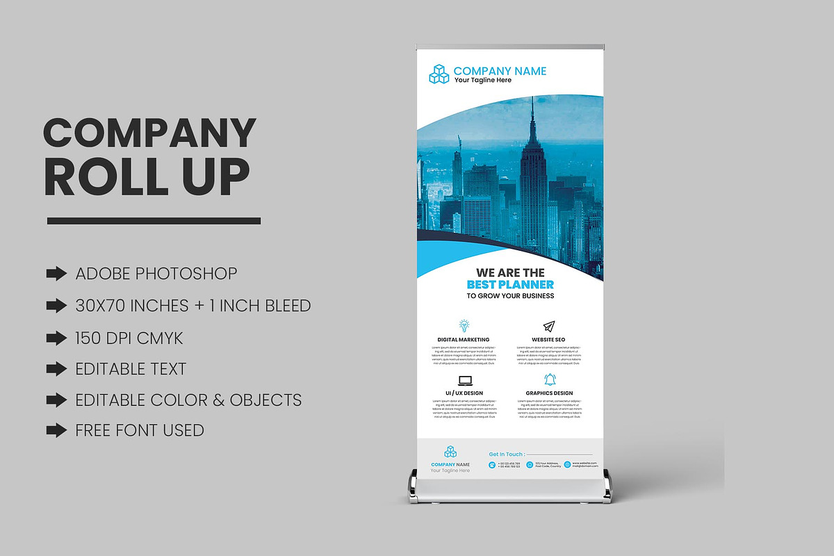 Creative Business Roll-Up Banner, a Flyer Template by nandinigraphics (Photo 3 of 4)