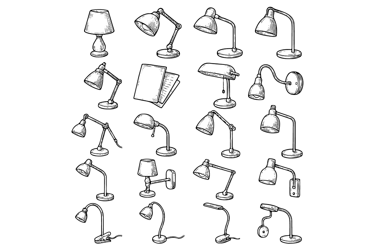 Task Lighting and Desk Lamp Types, an Object Graphic by RT Studio