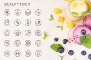 Eco, bio and organic labels icons, an Outline Icon by RevolutionizZed (Thumbnail 2 of 9)