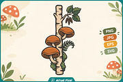 Mushroom Botanical Clipart Bundle, an Object Graphic by Actual Pixel (Thumbnail 7 of 21)