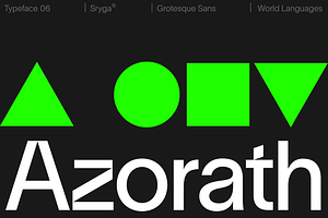 Azorath — Neo Brutalist Sans Font, a Sans Serif Font by Sryga